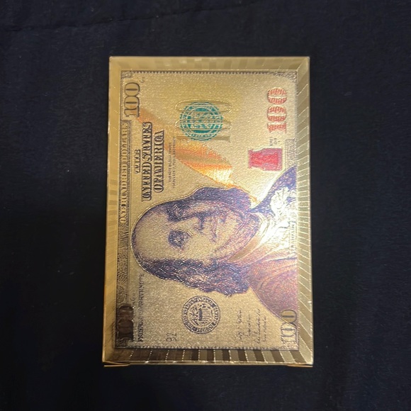 One hundred dollar bill 💵 playing cards GOLD AND SILVER - Picture 1 of 6